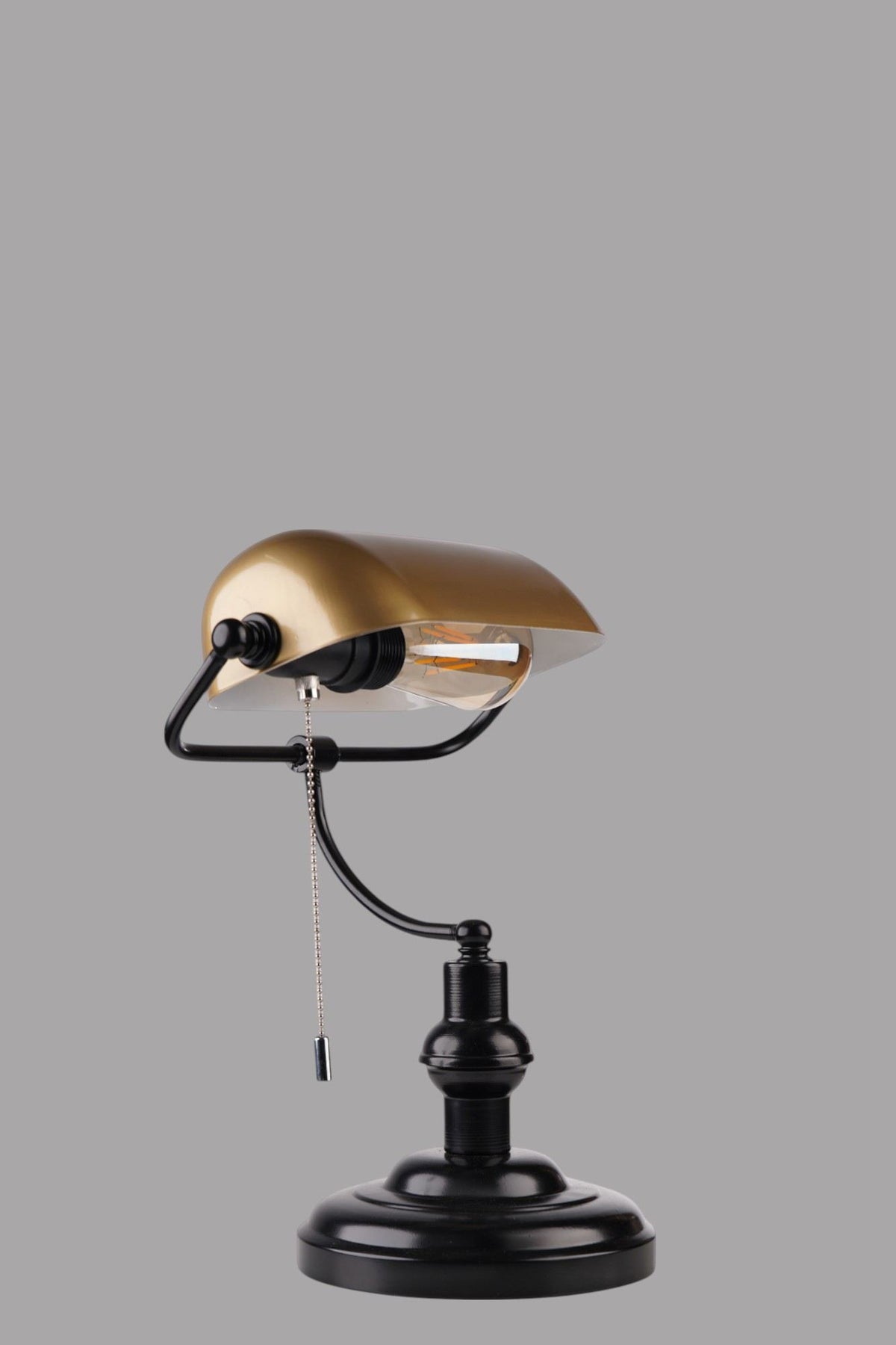 Stolna lampa 651, zlatna, crna