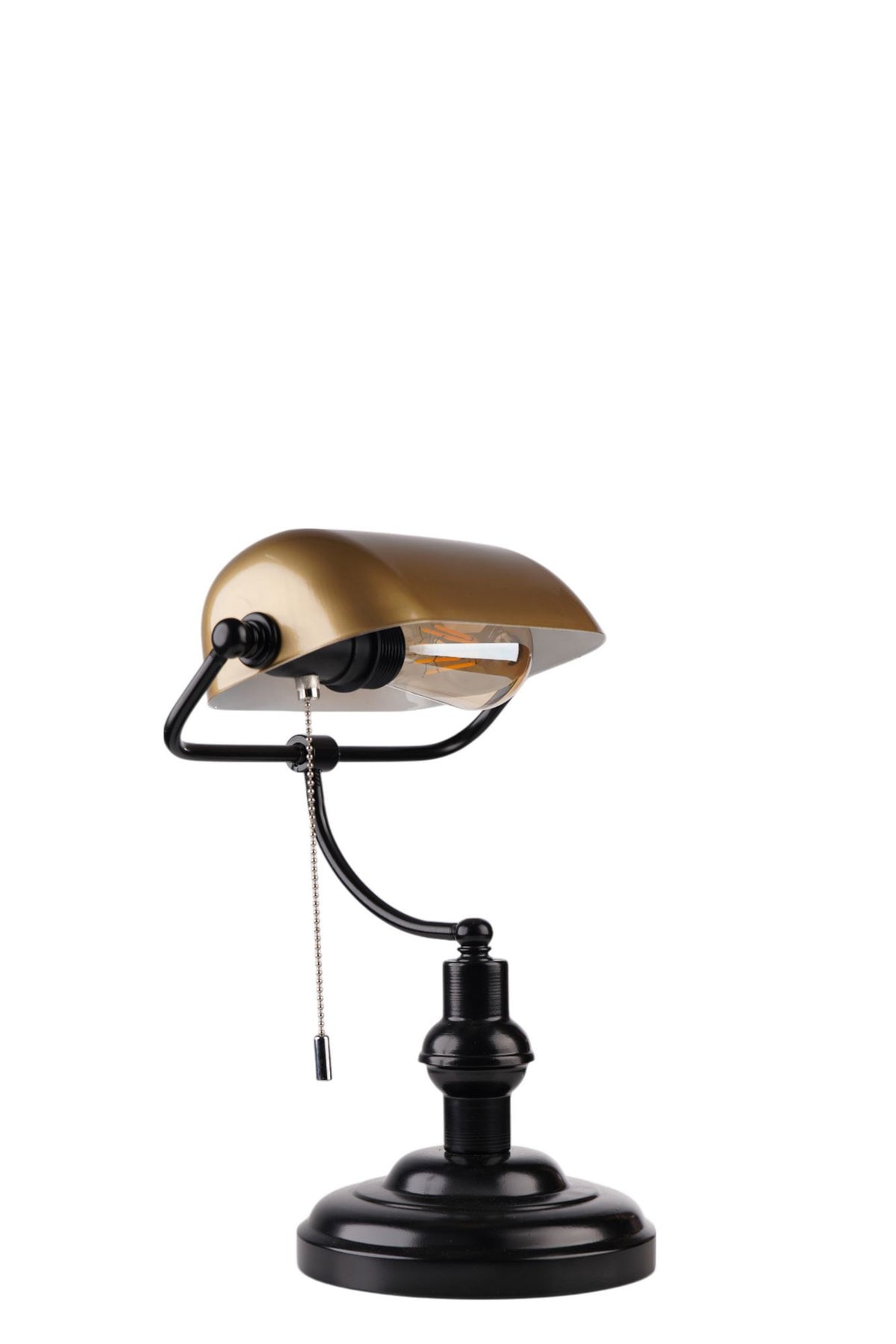 Stolna lampa 651, zlatna, crna