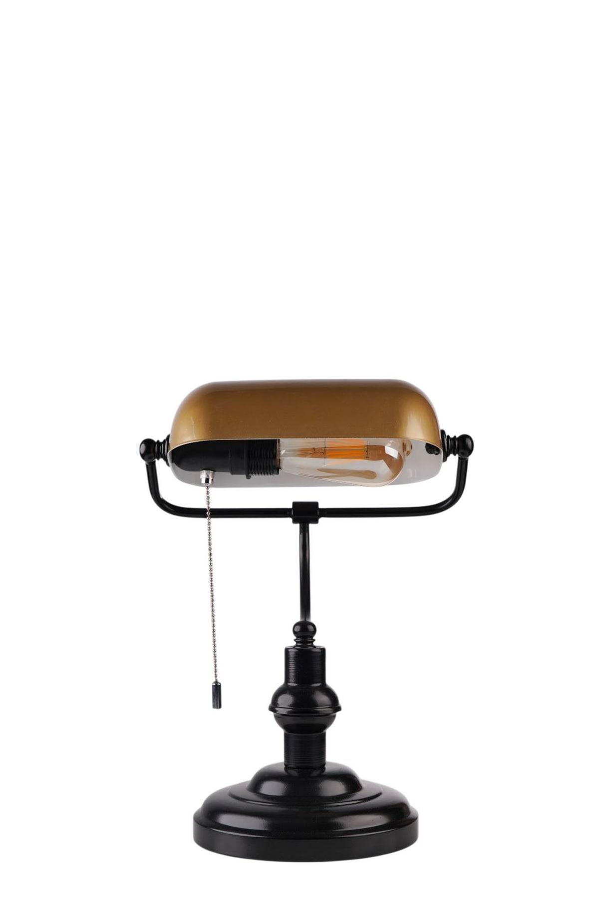 Stolna lampa 651, zlatna, crna