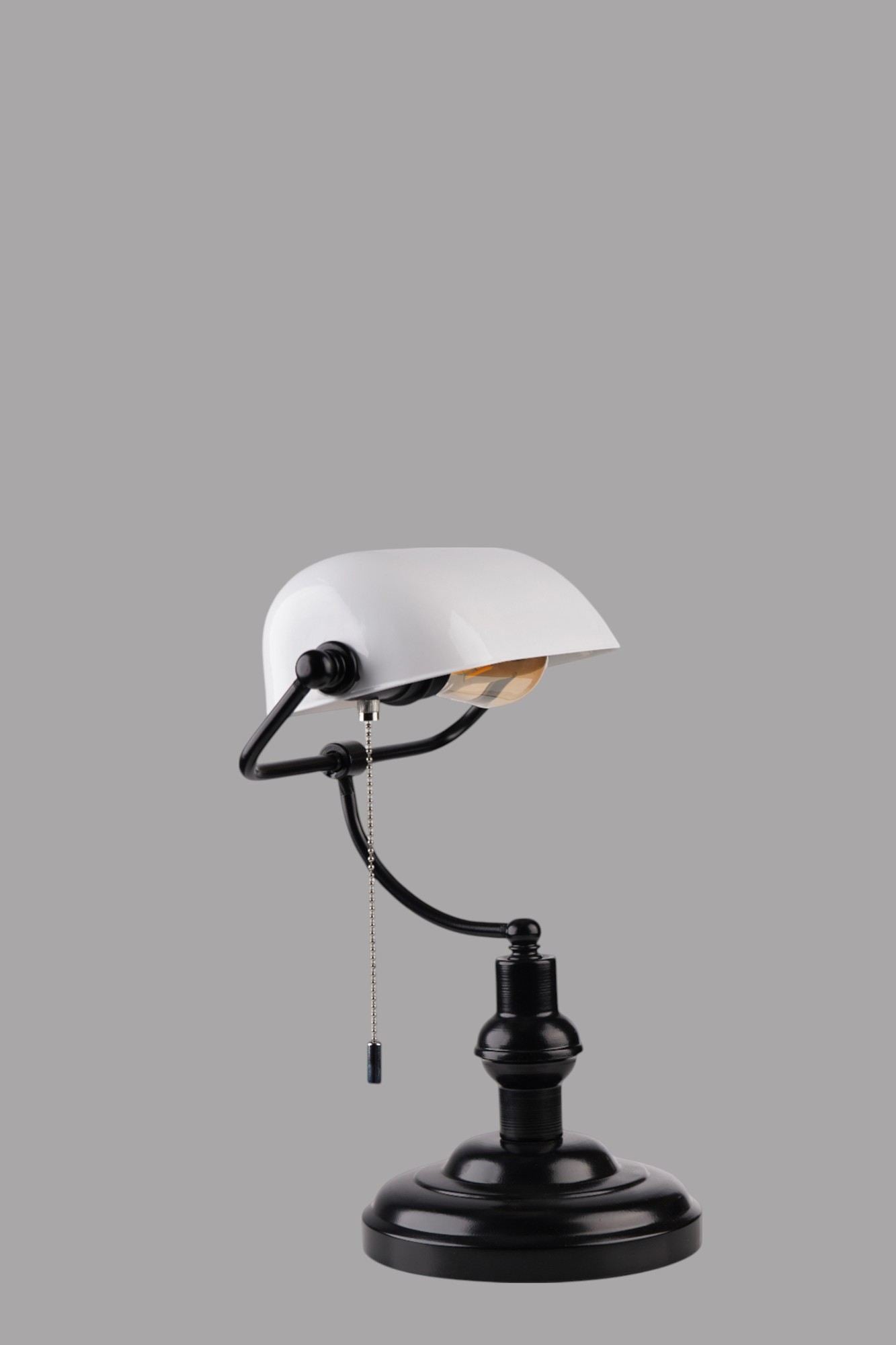 Stolna lampa 675, bijela, crna