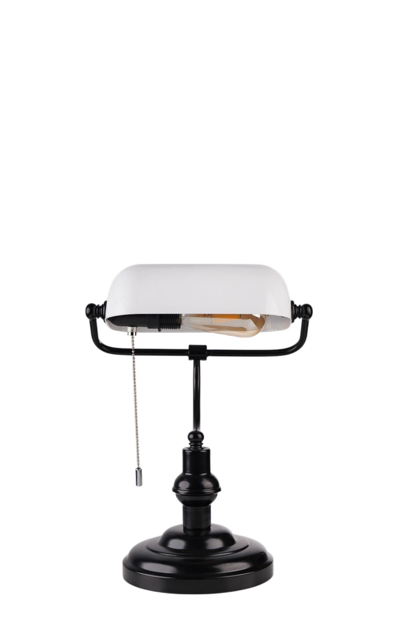 Stolna lampa 675, bijela, crna