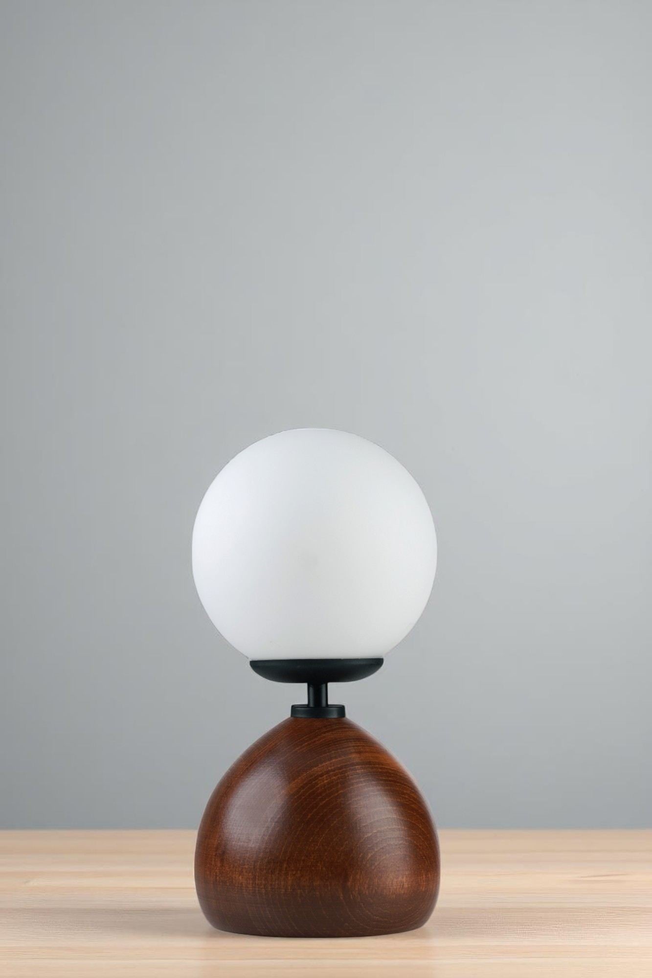 Stolna Lampa 712, Bijela, Crna, Orah