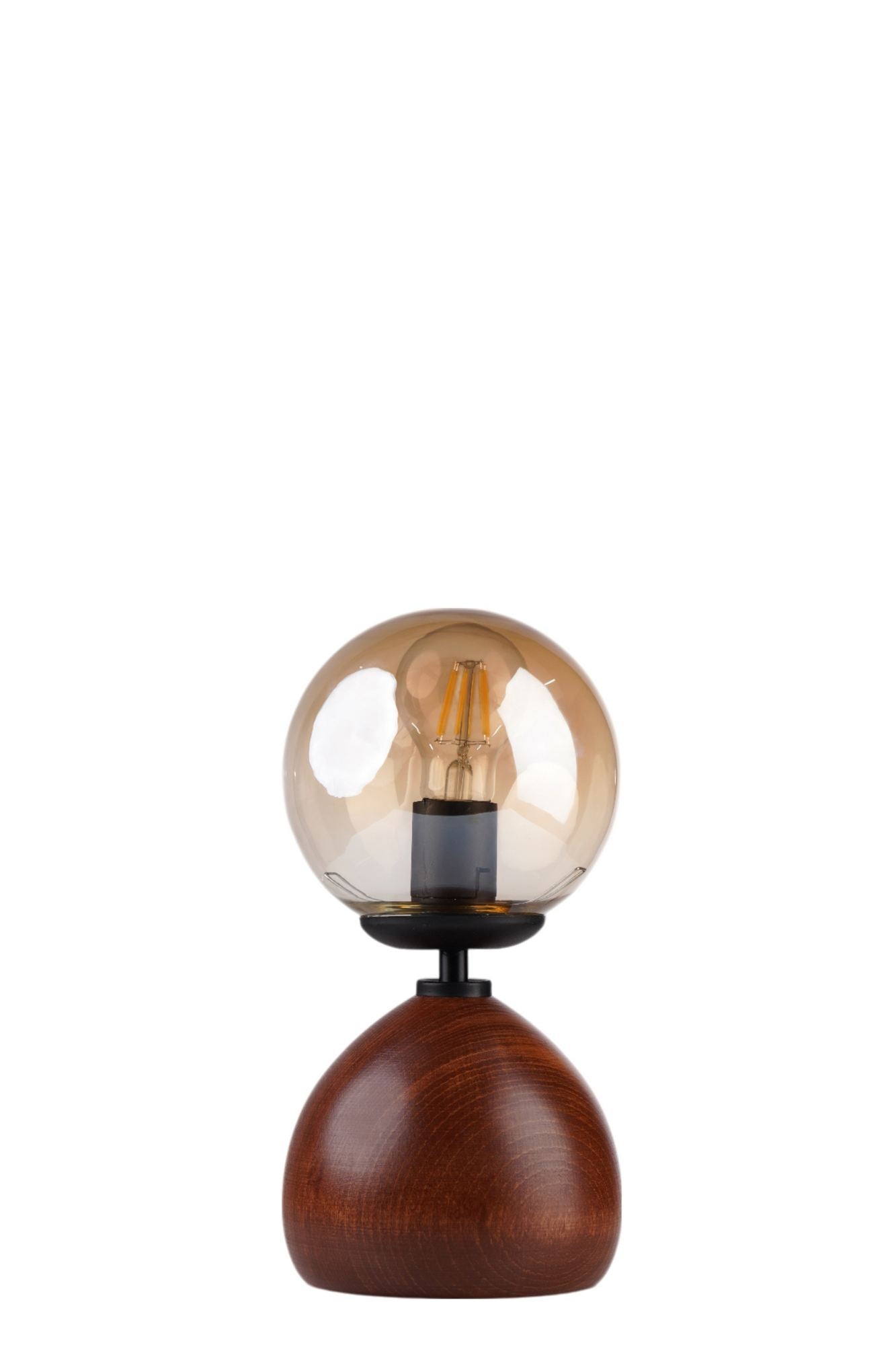 Stolna lampa 729, med, crna, orah