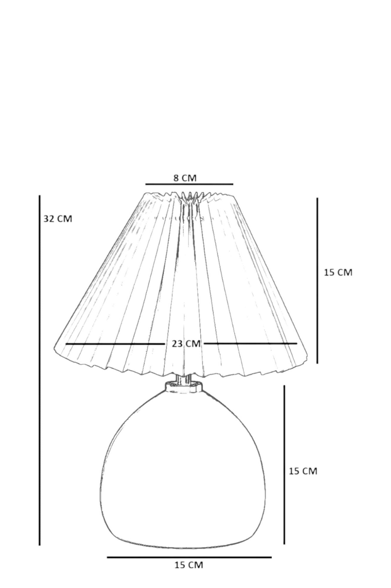 Stolna lampa 736, krem, hrast