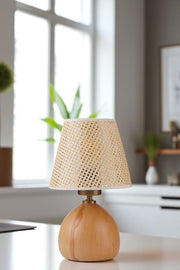 Stolna lampa 743, bež, hrast
