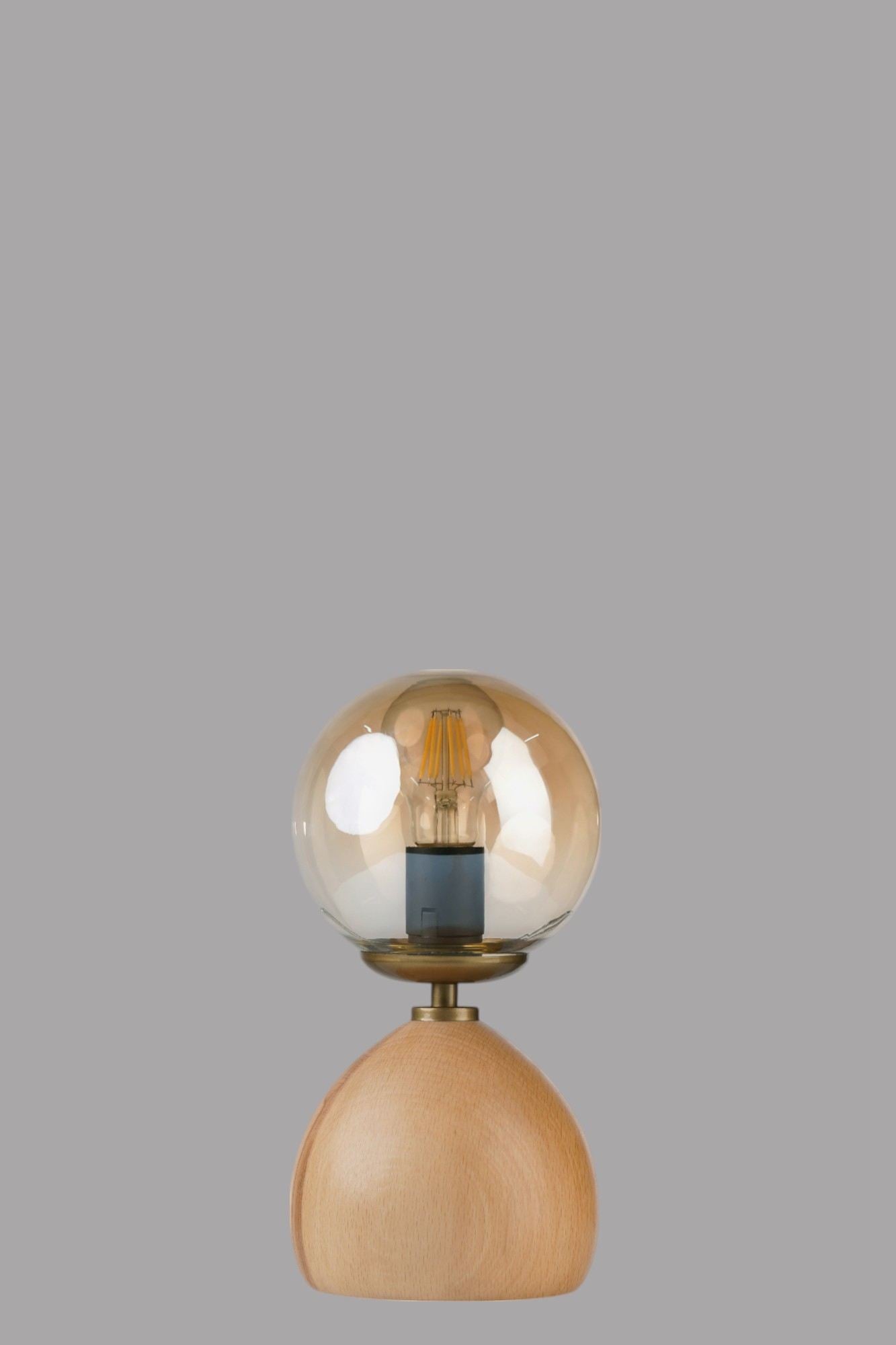 Stolna Lampa 767, Med, Crna, Hrast