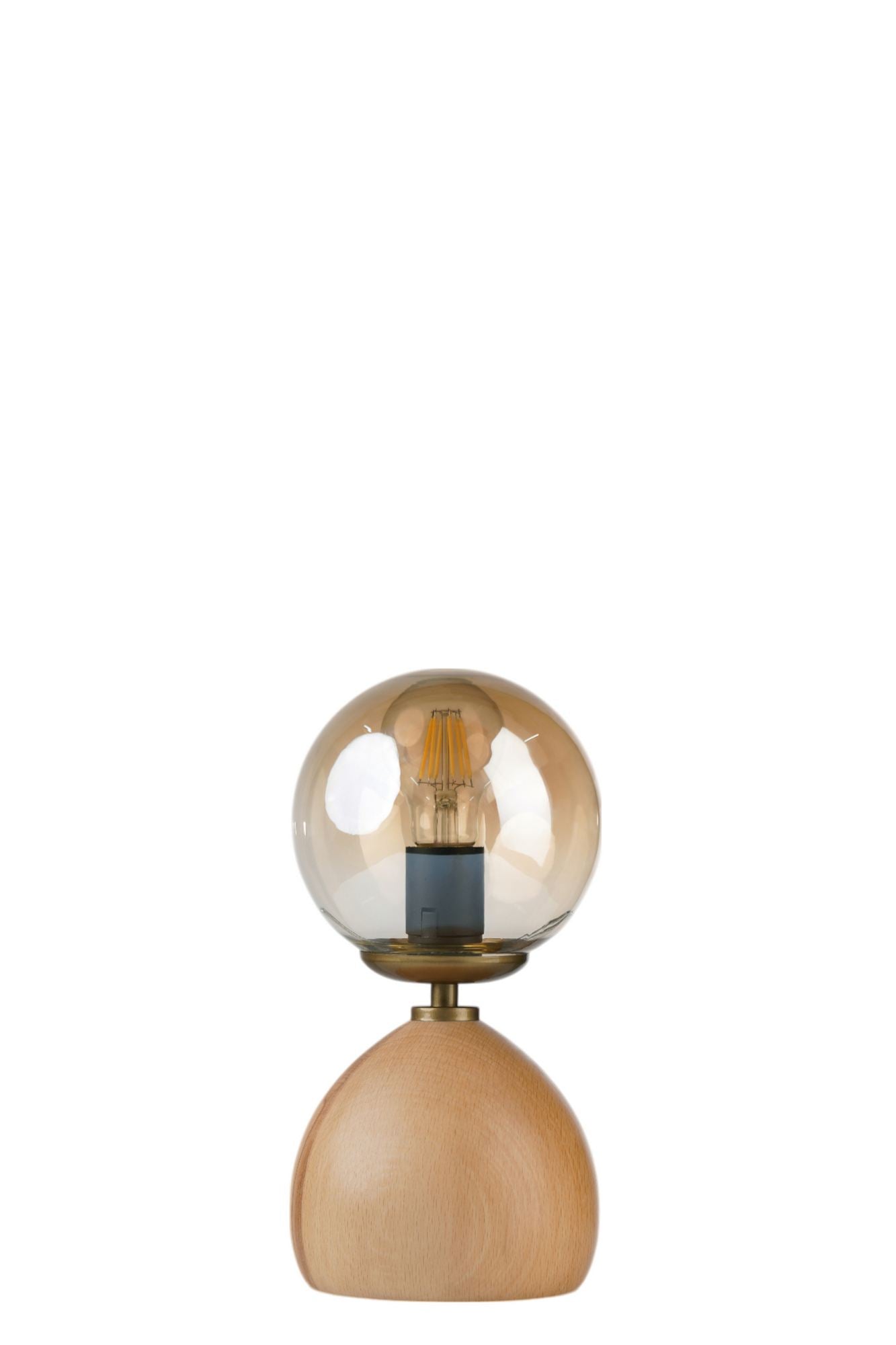 Stolna Lampa 767, Med, Crna, Hrast