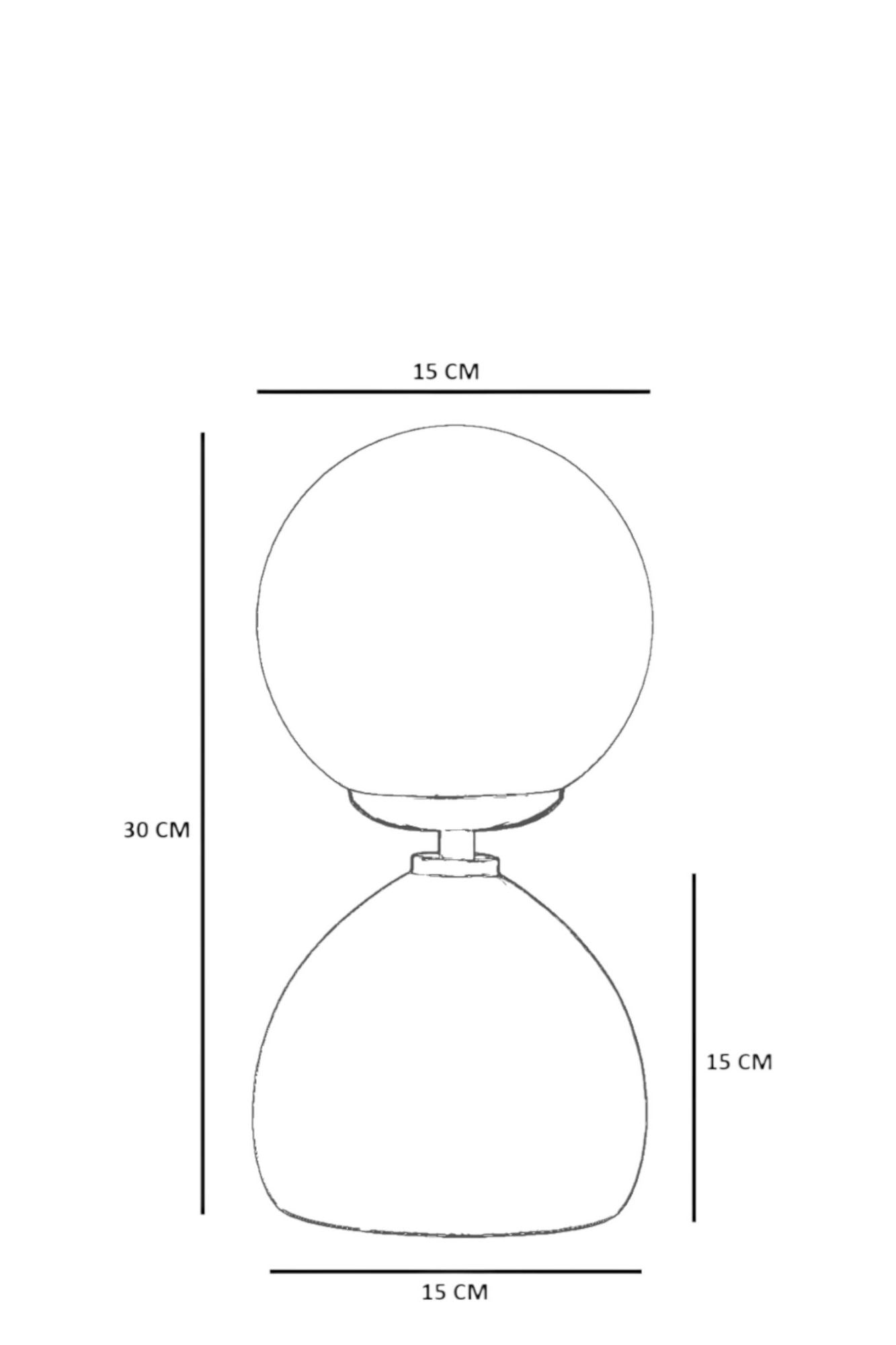 Stolna Lampa 767, Med, Crna, Hrast