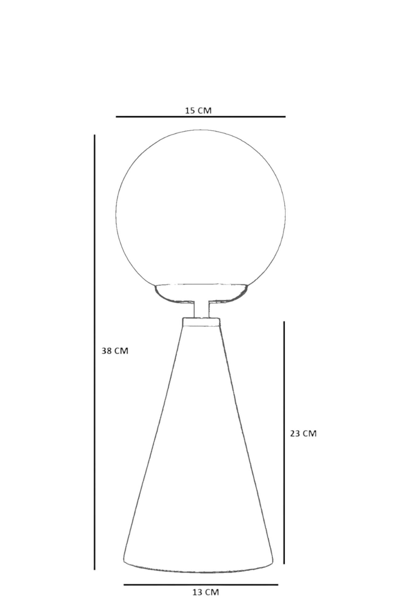 Stolna lampa 781, med, crna, orah