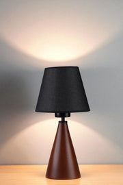 Stolna lampa 804, crna, orah