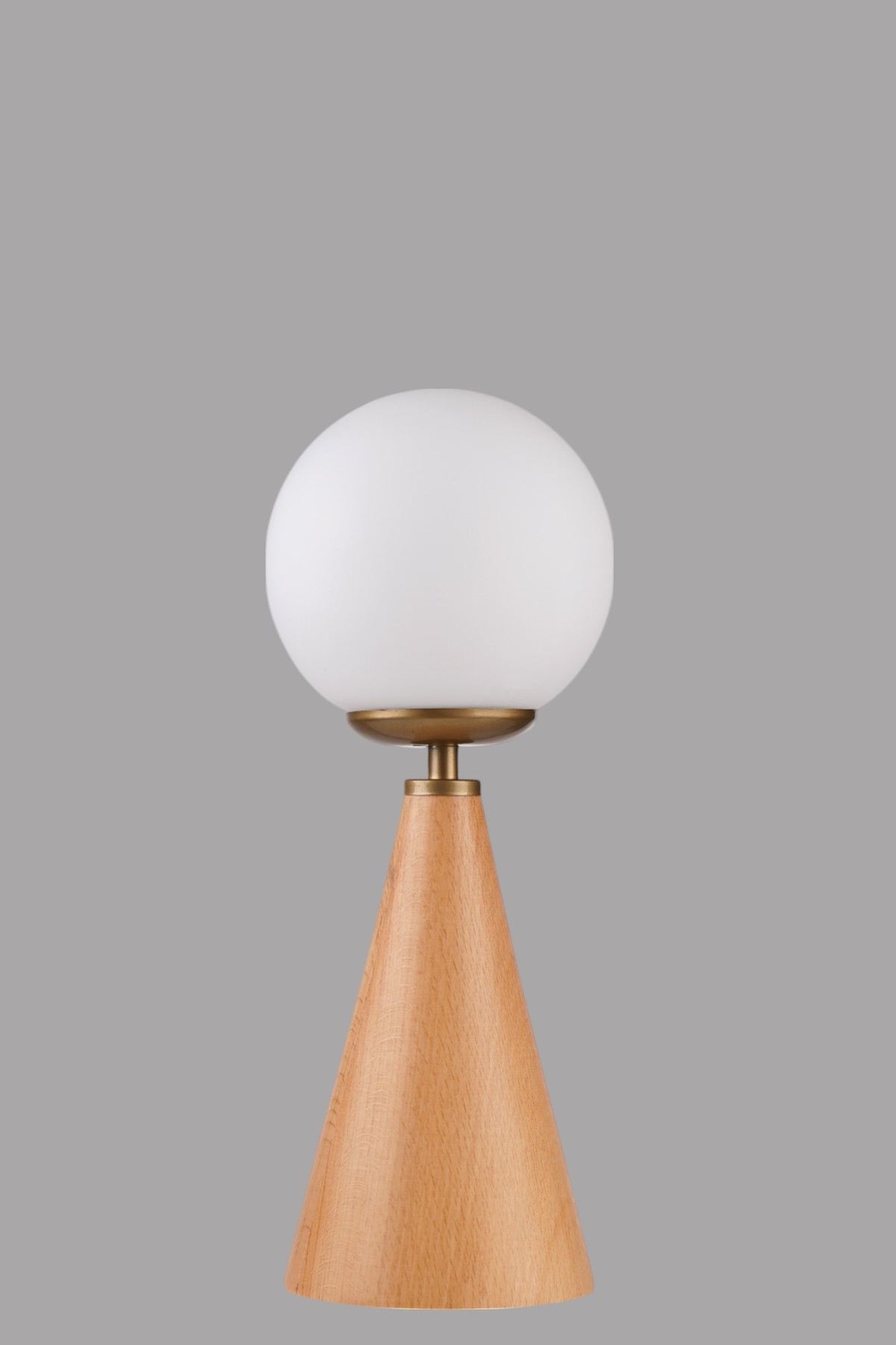 Stolna lampa 811, bijela, zlatna, hrast
