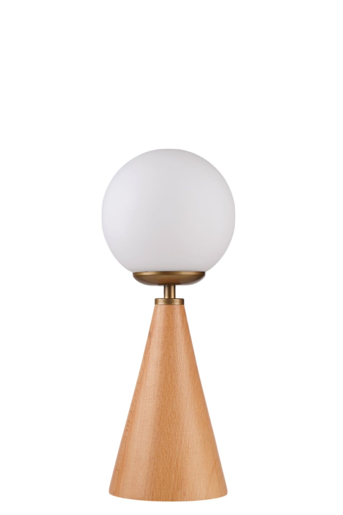 Stolna lampa 811, bijela, zlatna, hrast