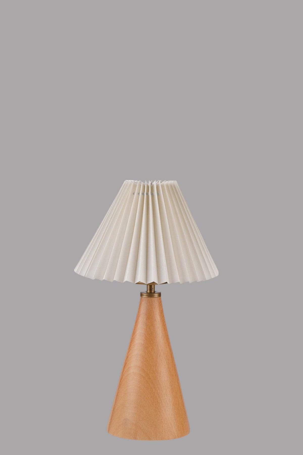 Stolna lampa 835, krem, zlatna, hrast