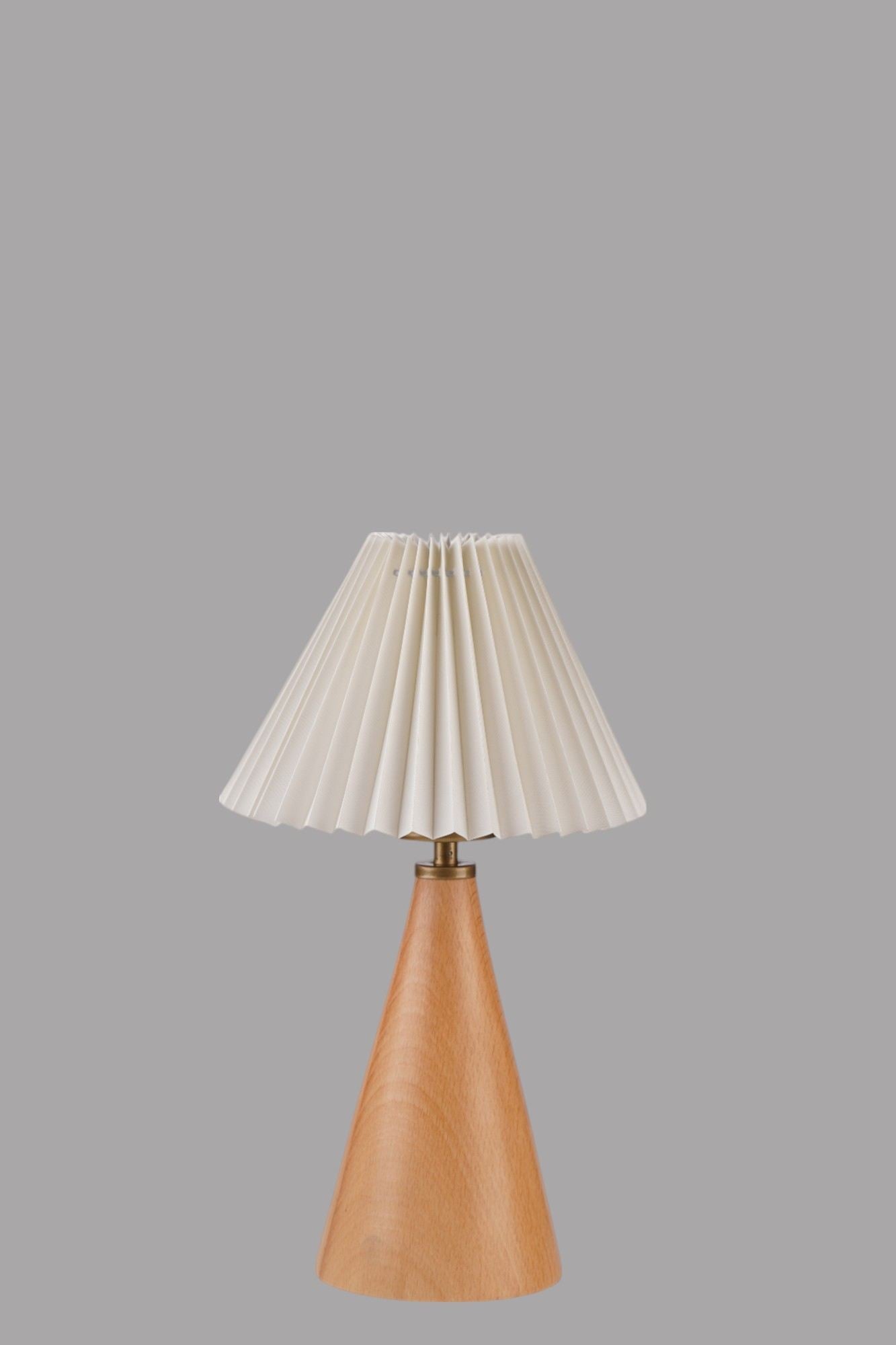 Stolna lampa 835, krem, zlatna, hrast