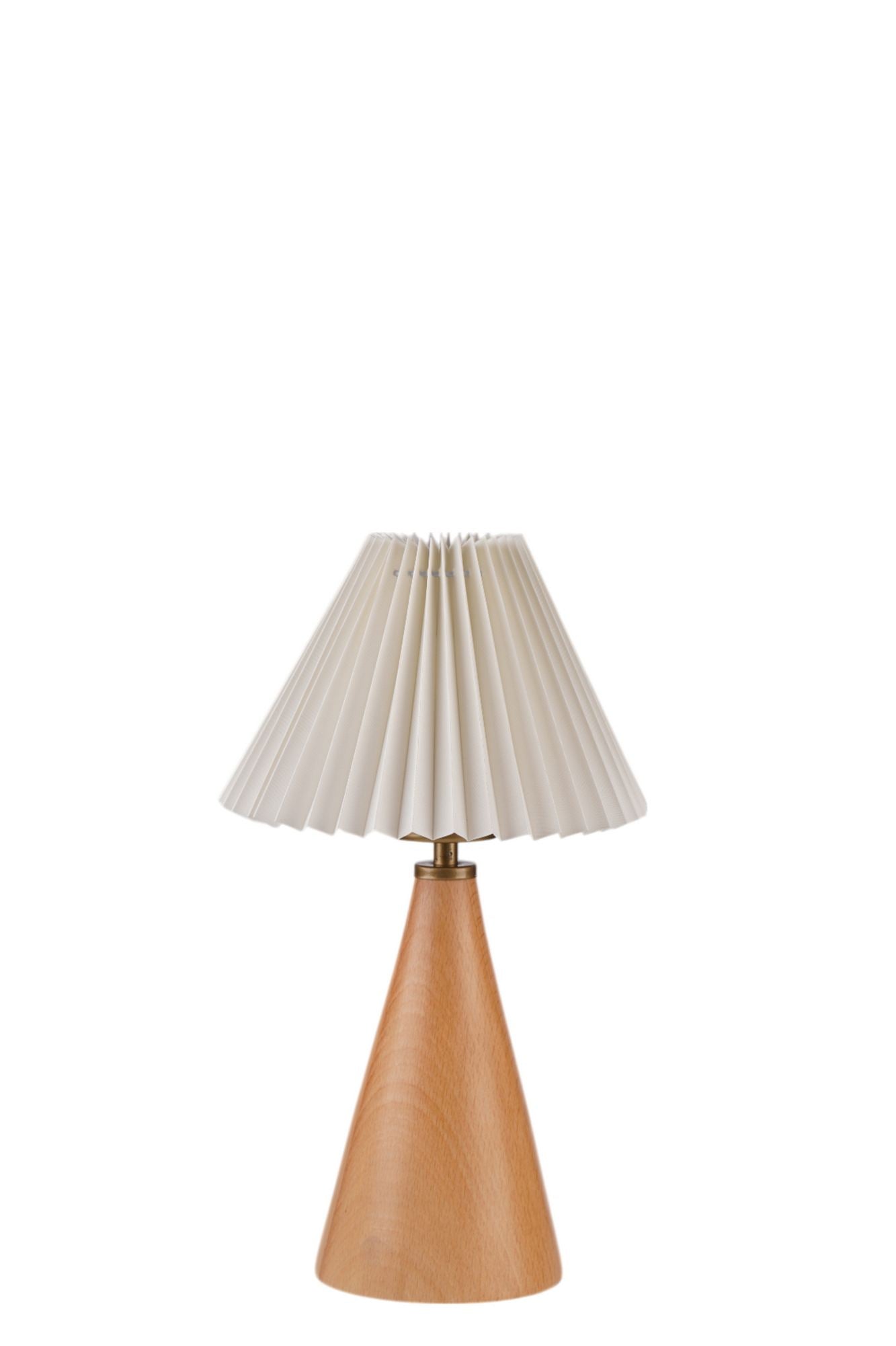 Stolna lampa 835, krem, zlatna, hrast