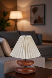 Stolna lampa 897, krem, orah