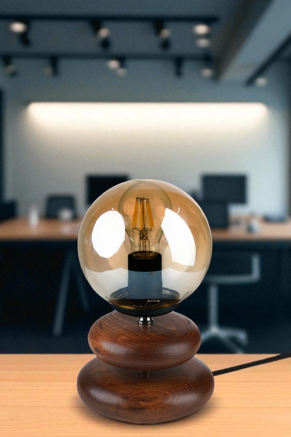 Stolna lampa 927, med, orah