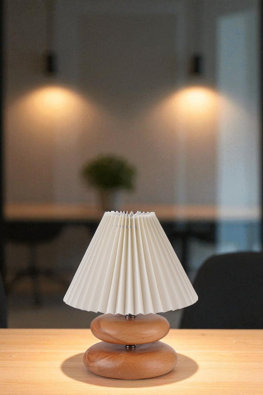 Stolna lampa 934, krem, hrast
