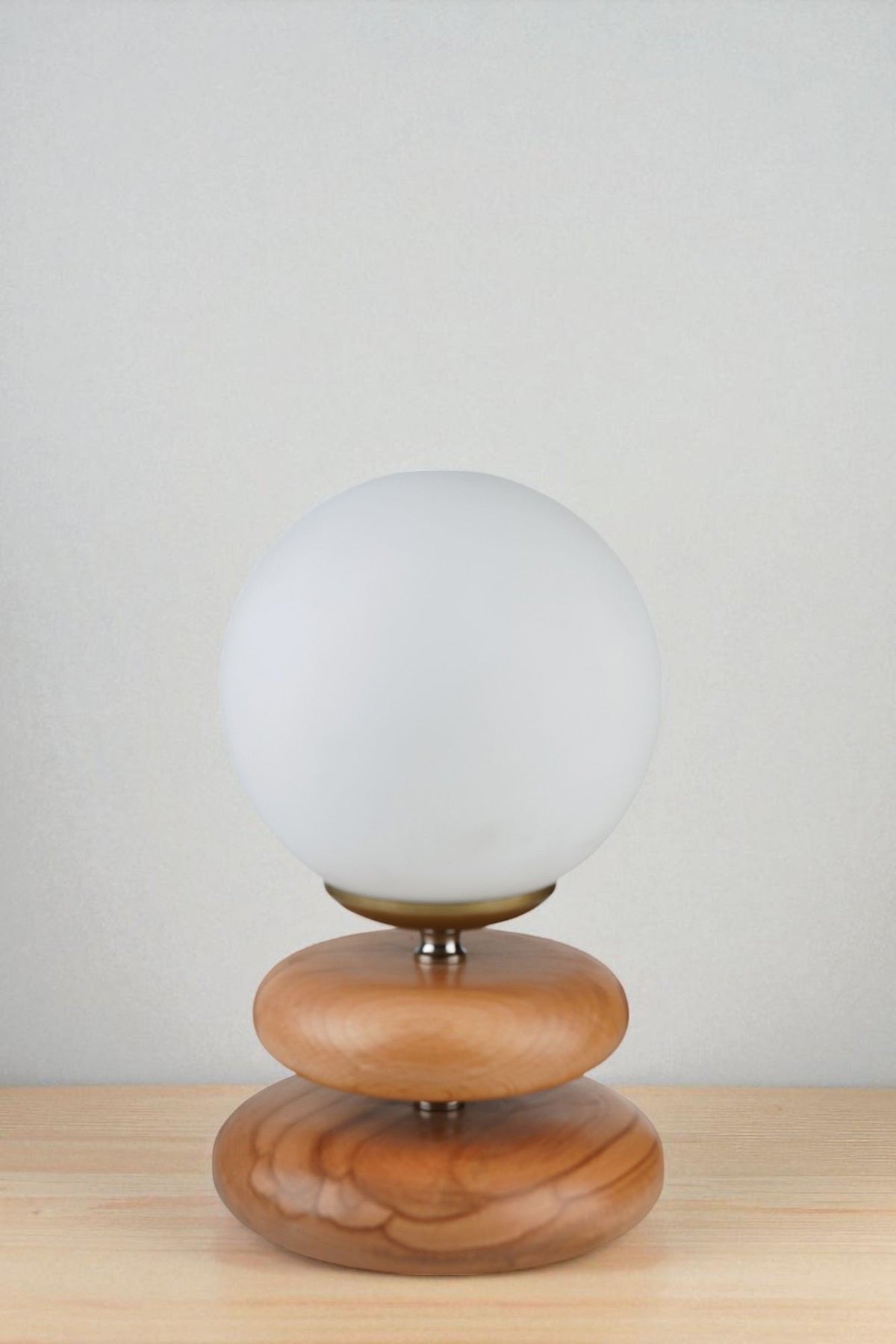 Stolna lampa 958, bijela, hrast