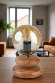 Stolna lampa 965, med, hrast