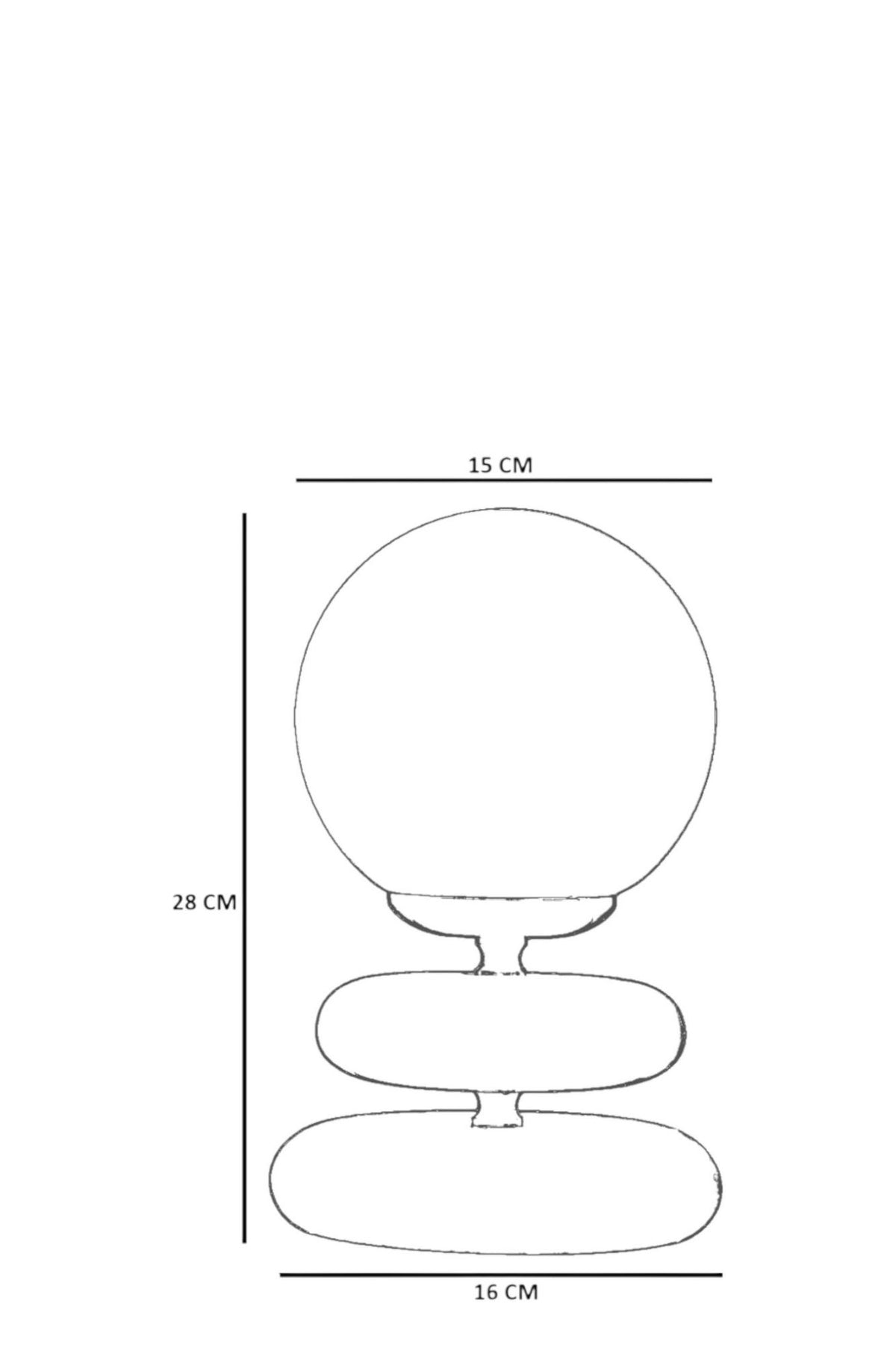 Stolna lampa 965, med, hrast