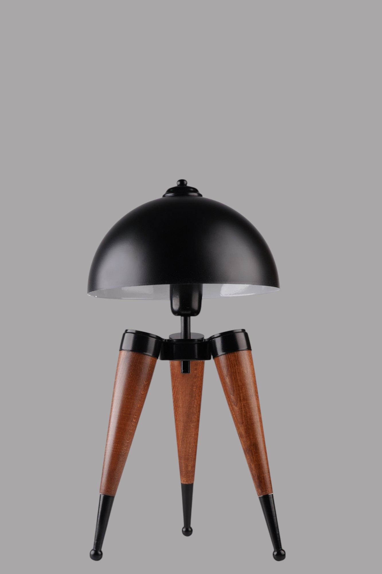 Stolna lampa 972, crna, orah