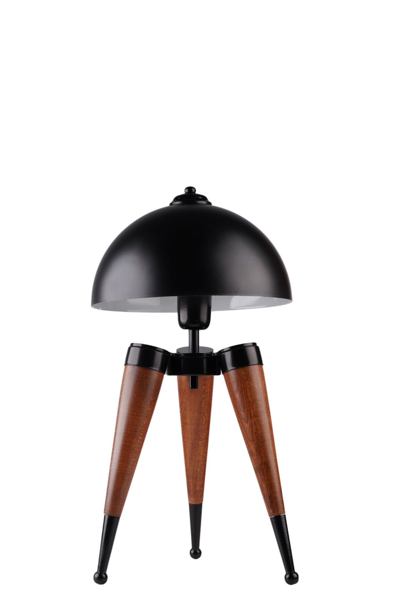 Stolna lampa 972, crna, orah
