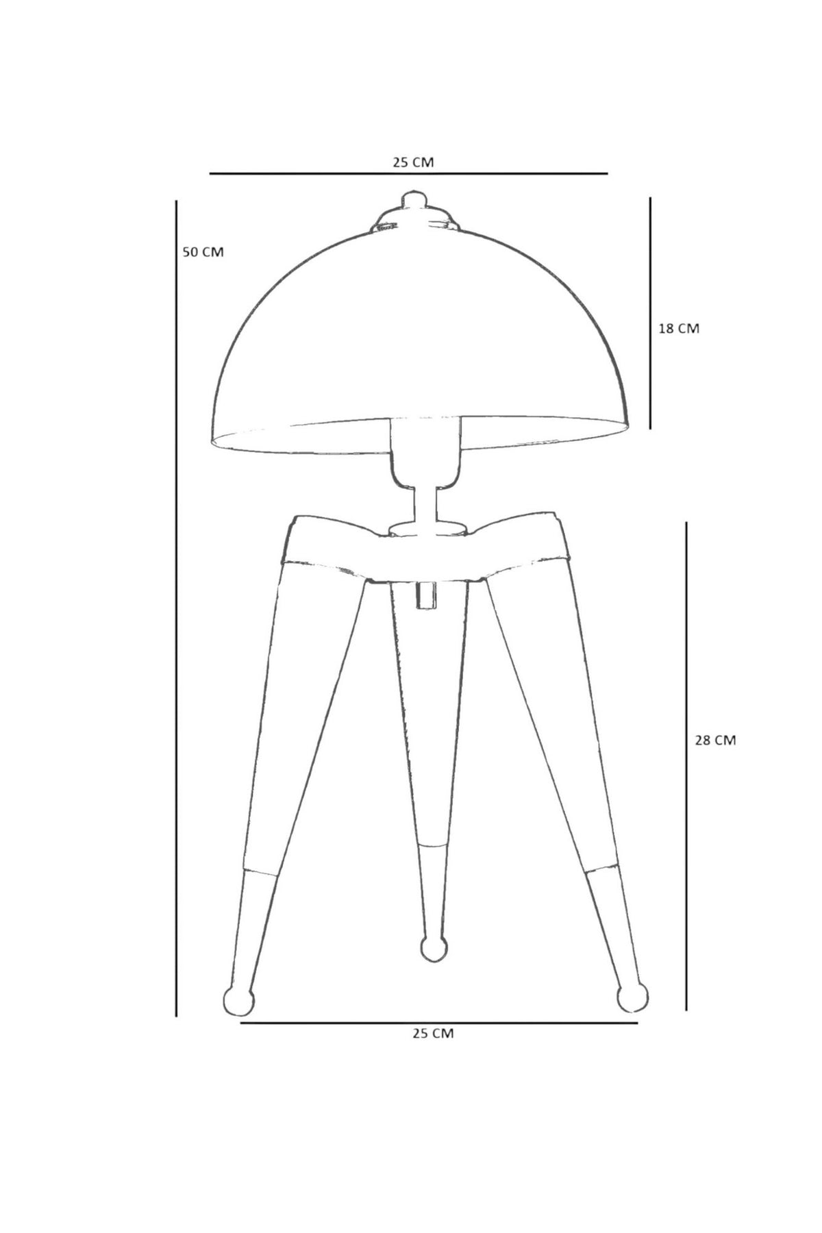 Stolna lampa 972, crna, orah