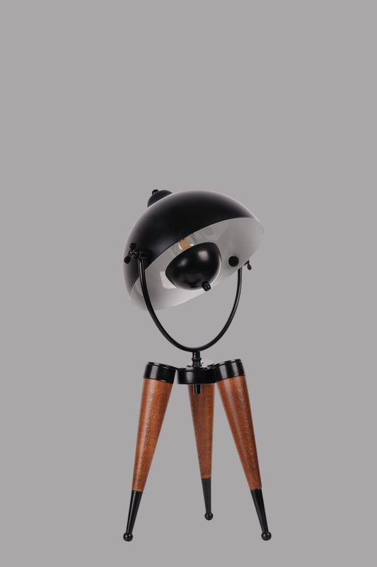 Stolna lampa 016, crna, orah
