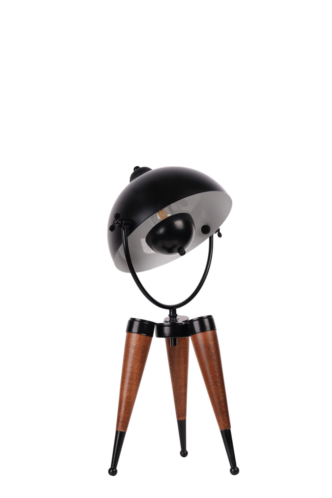 Stolna lampa 016, crna, orah