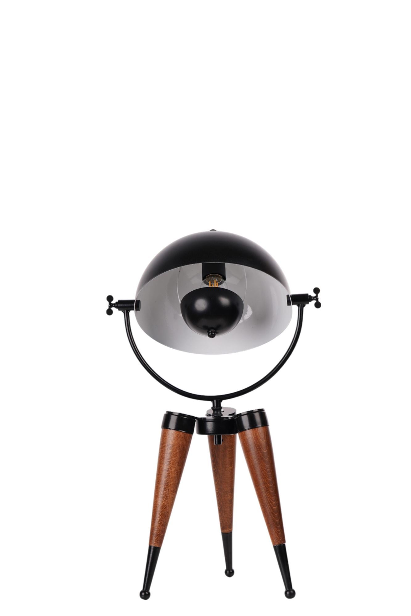 Stolna lampa 016, crna, orah