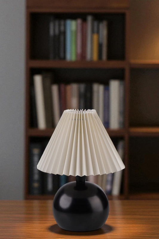 Stolna lampa 078, krem, crna