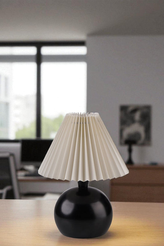 Stolna lampa 078, krem, crna