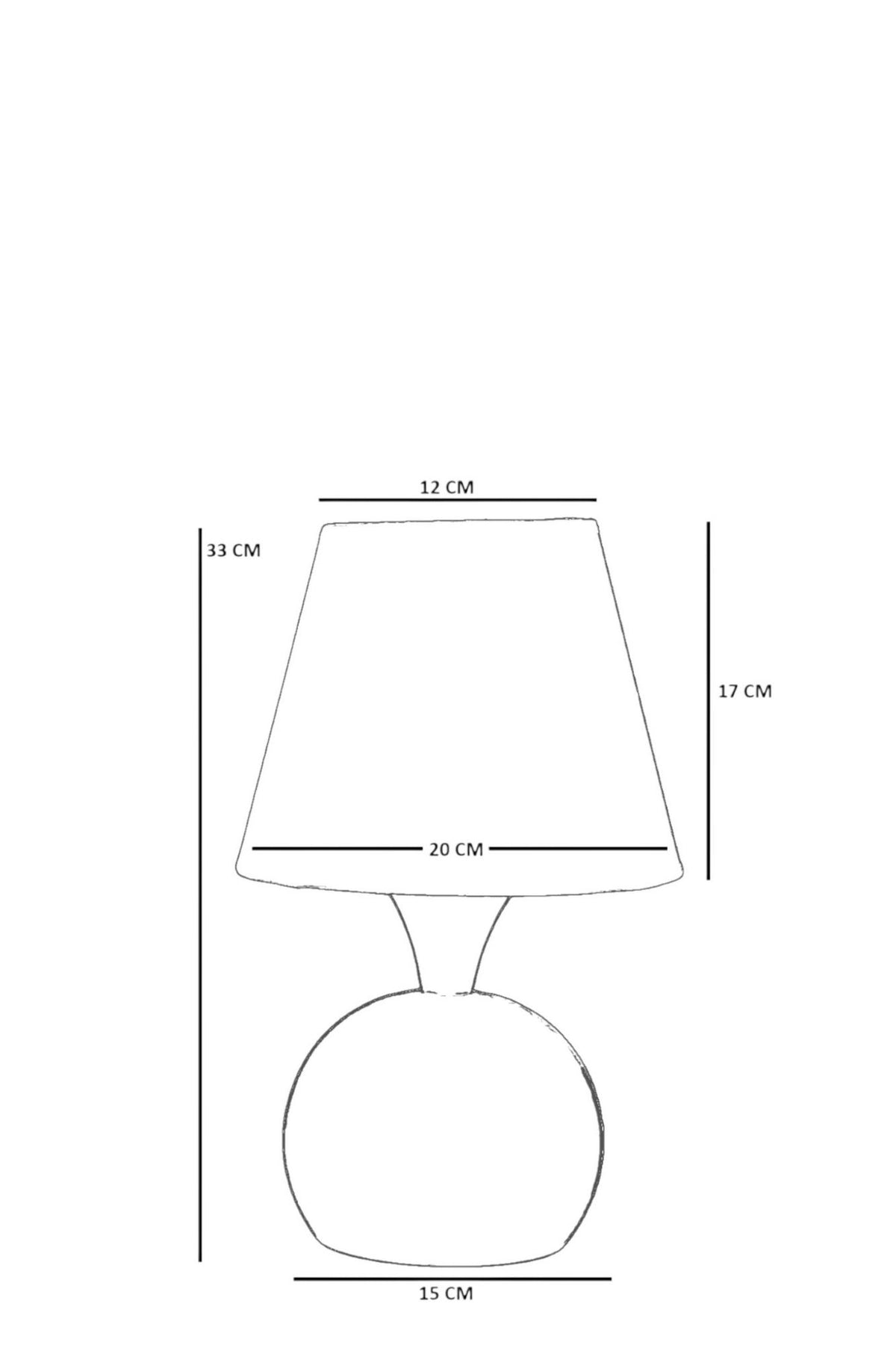 Stolna lampa 085, crna