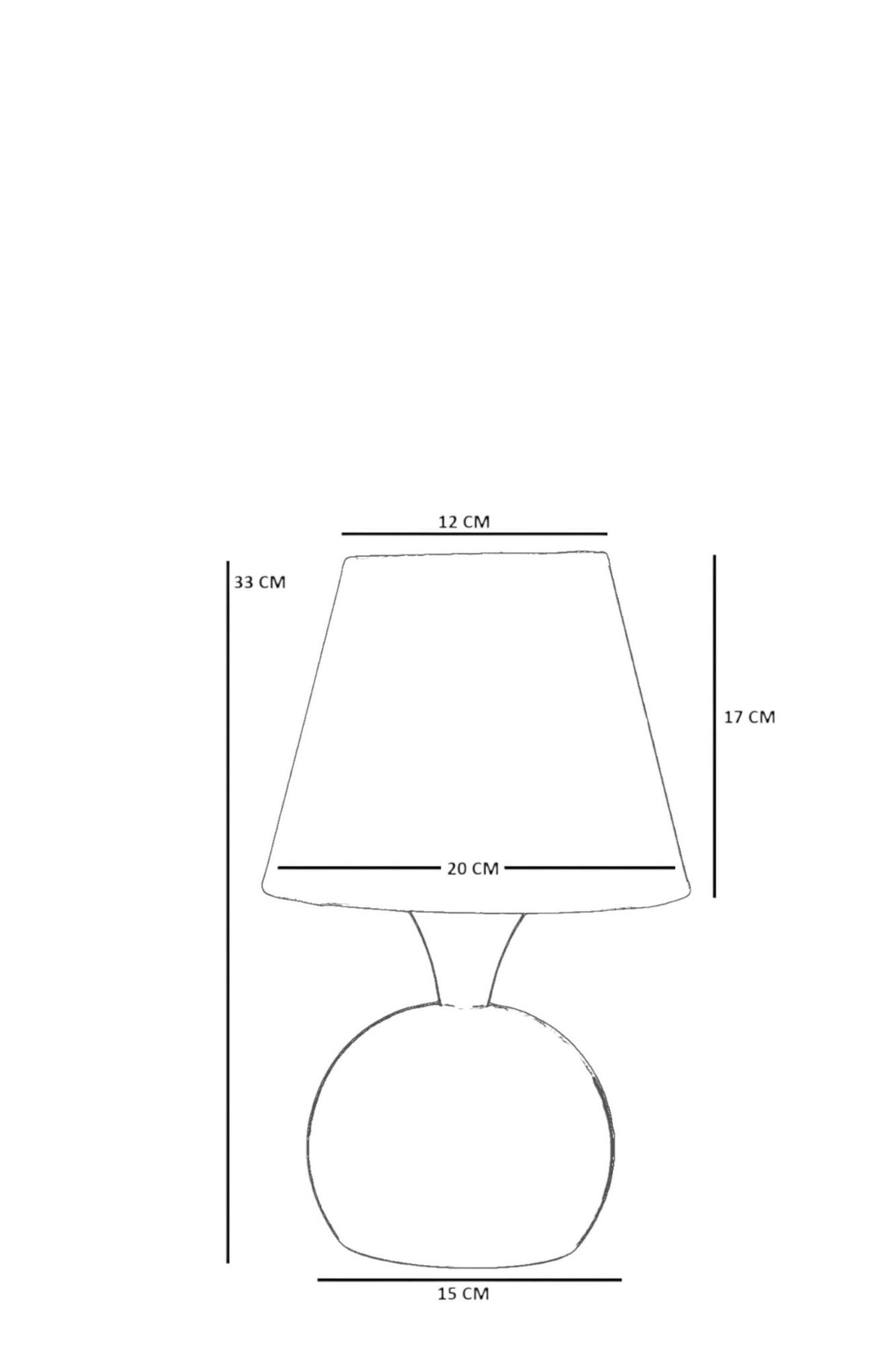 Stolna lampa 108, bež, zlatna