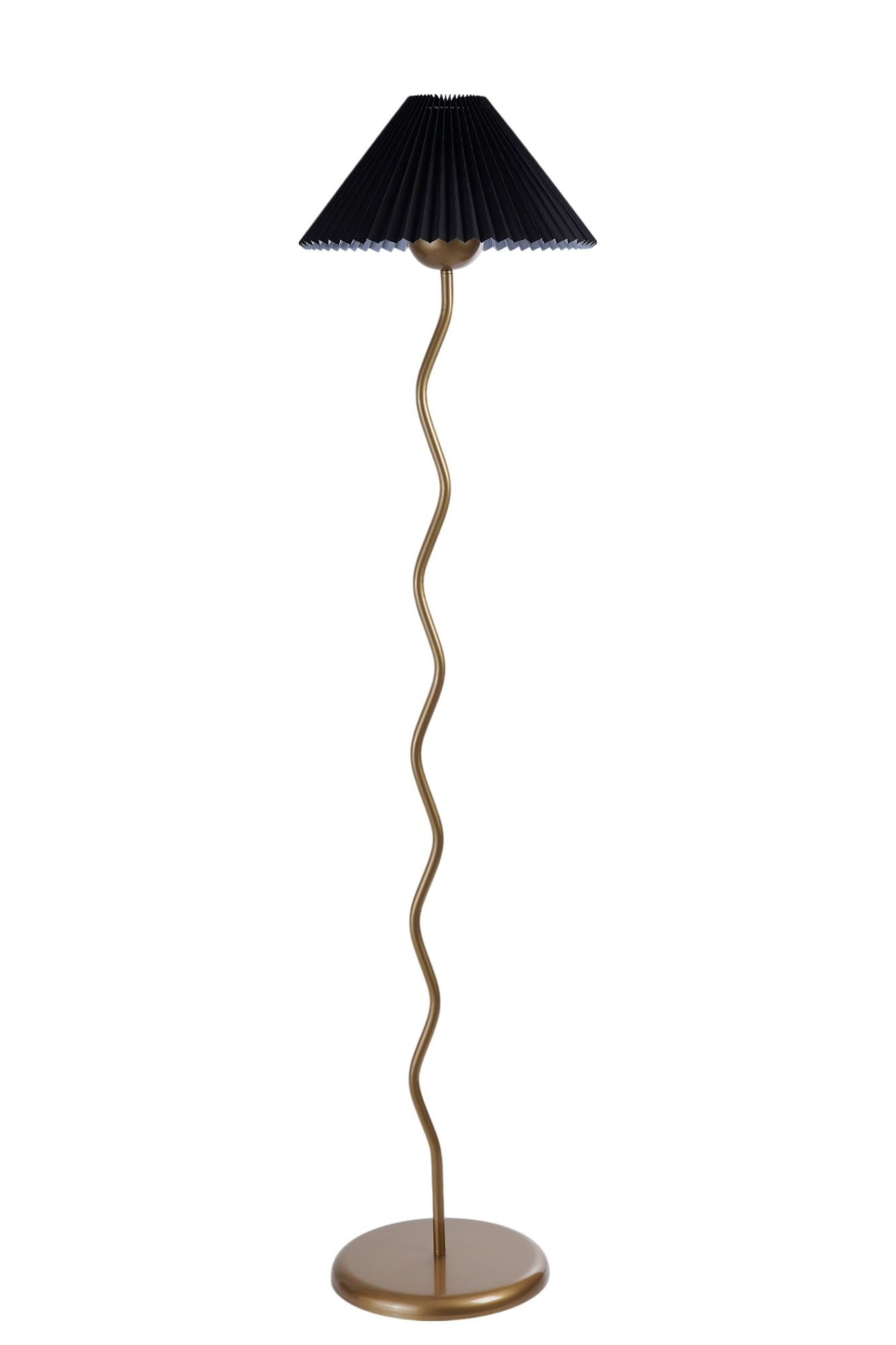 Podna lampa 621, crna, zlatna