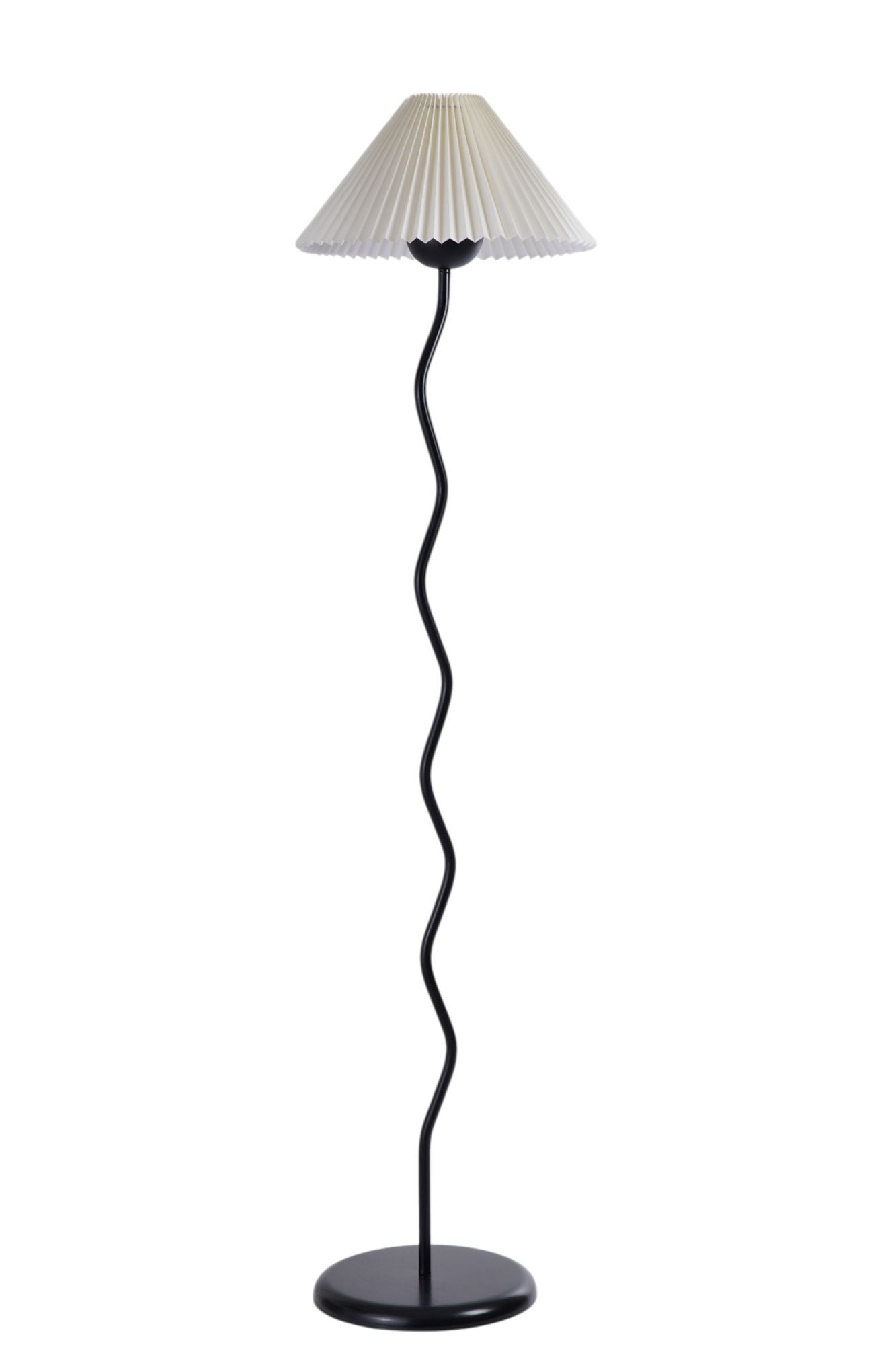 Podna lampa 638, bijela, crna