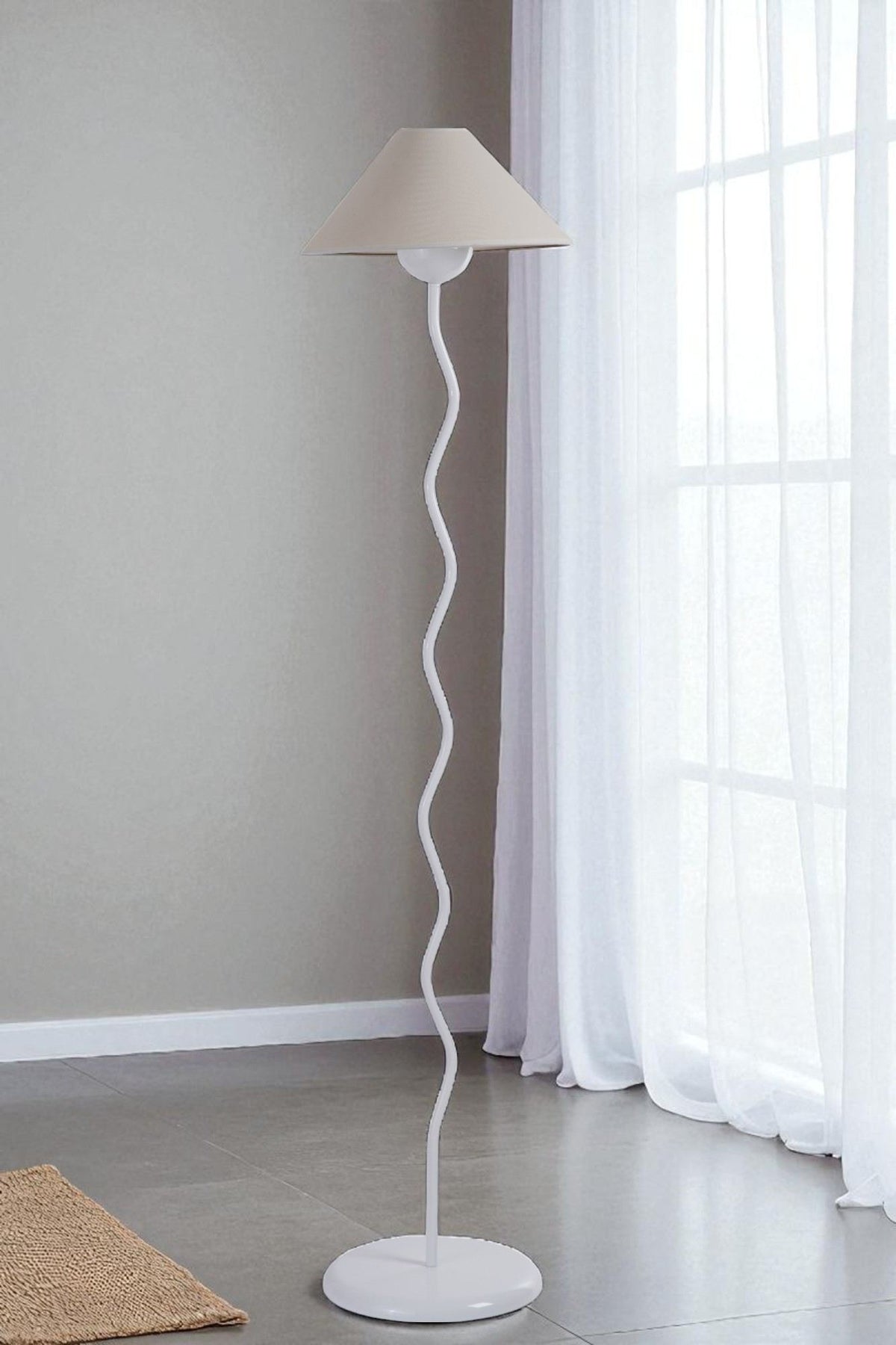 Podna lampa 669, bijela