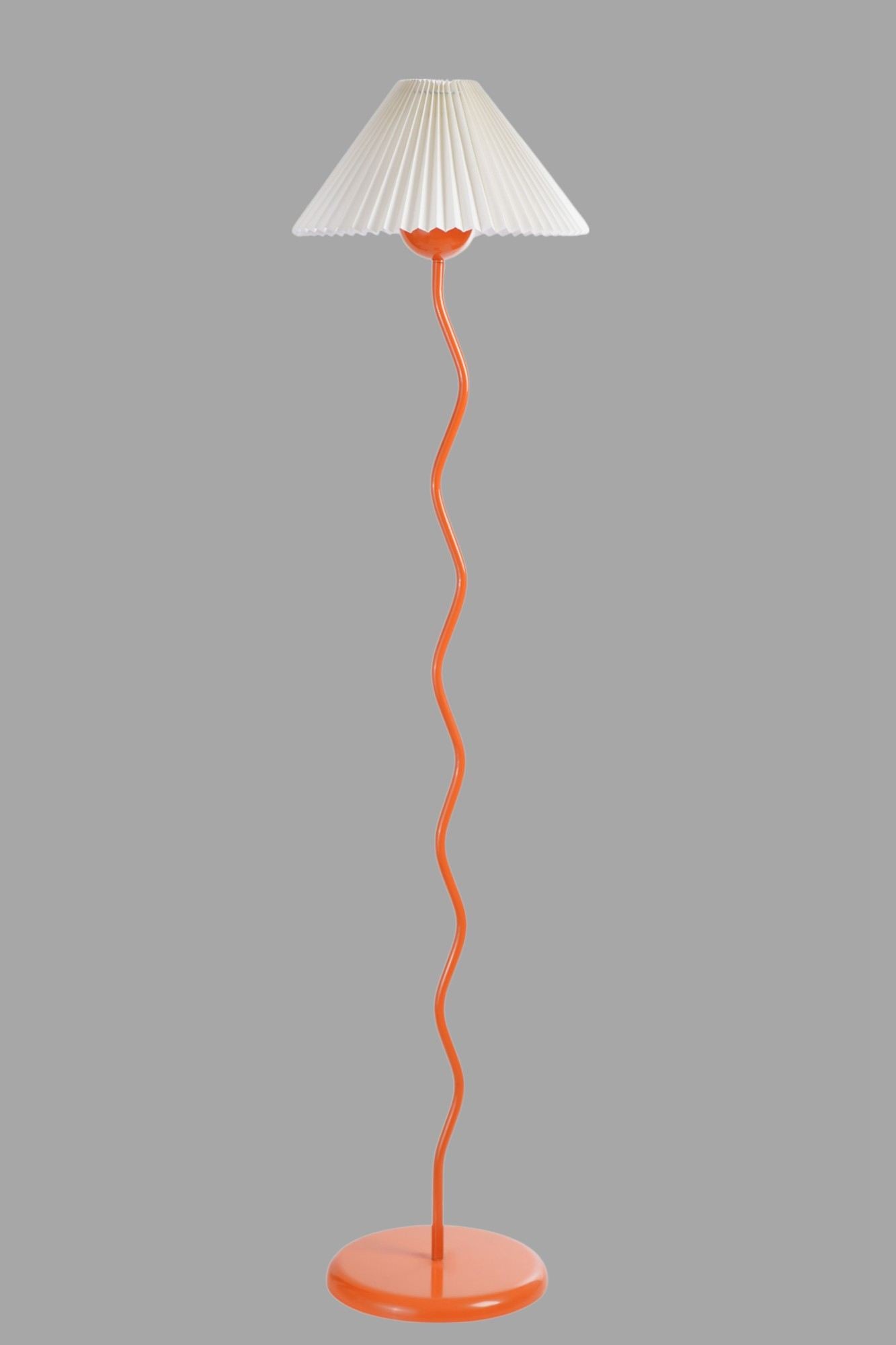 Podna lampa 676, bijela, narančasta