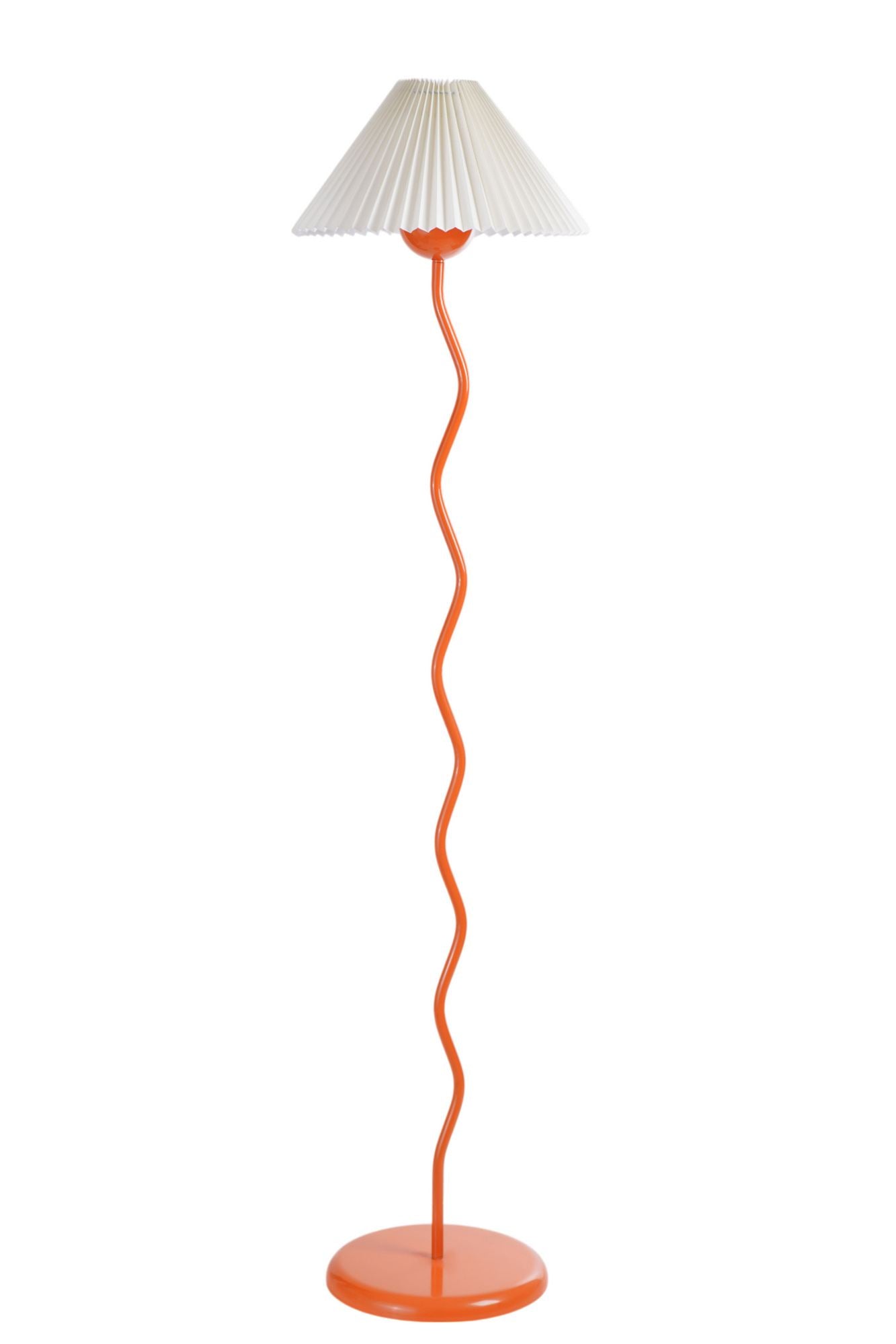 Podna lampa 676, bijela, narančasta