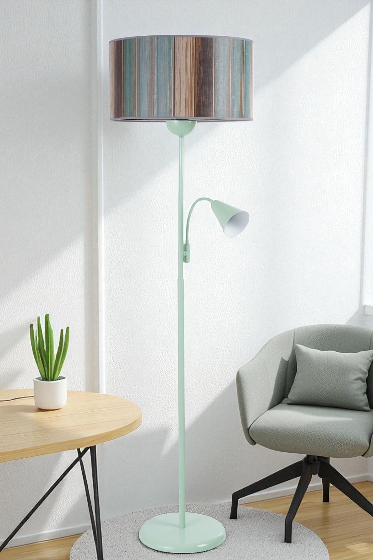 Podna lampa 737, višebojna, menta
