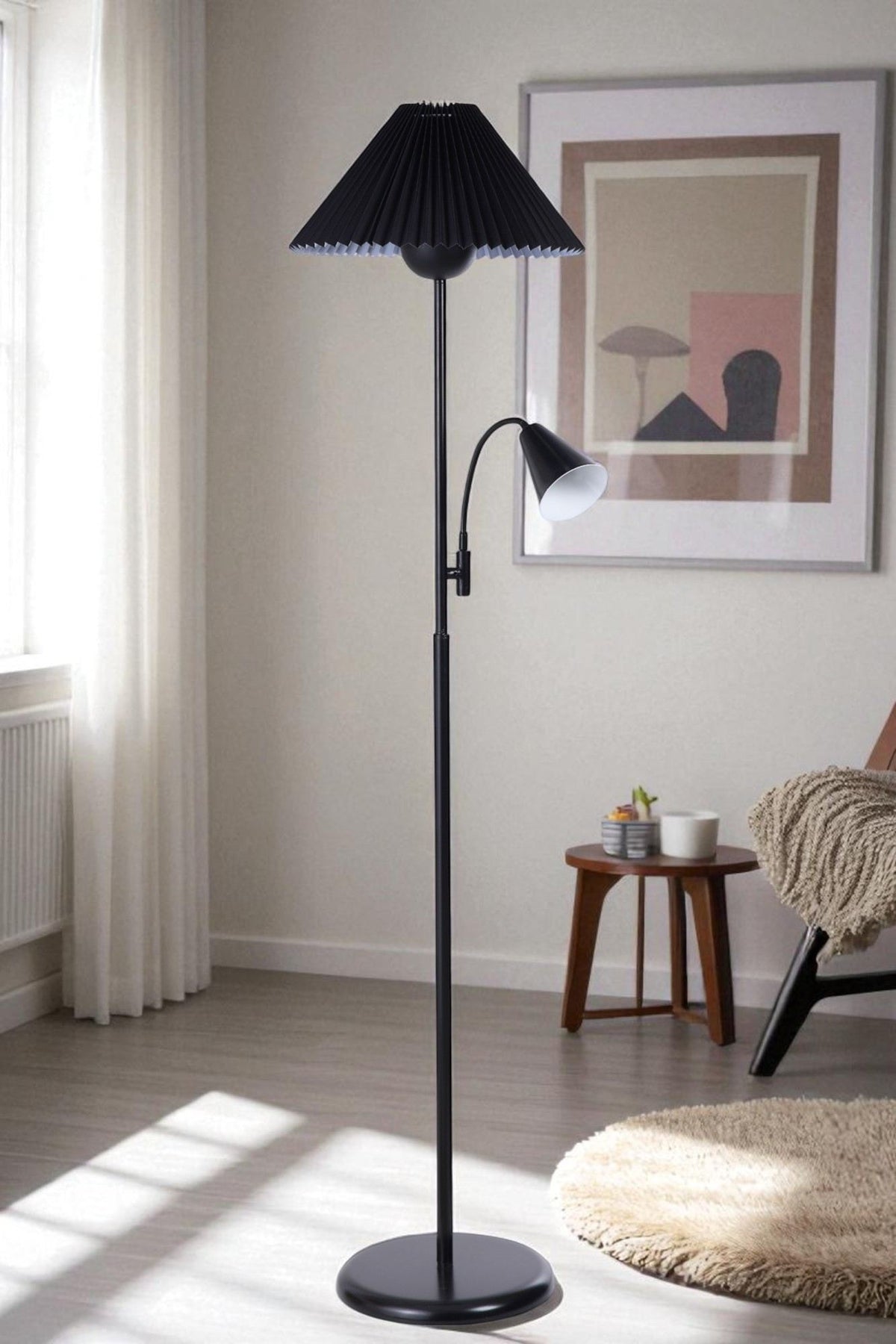 Podna lampa 744, crna