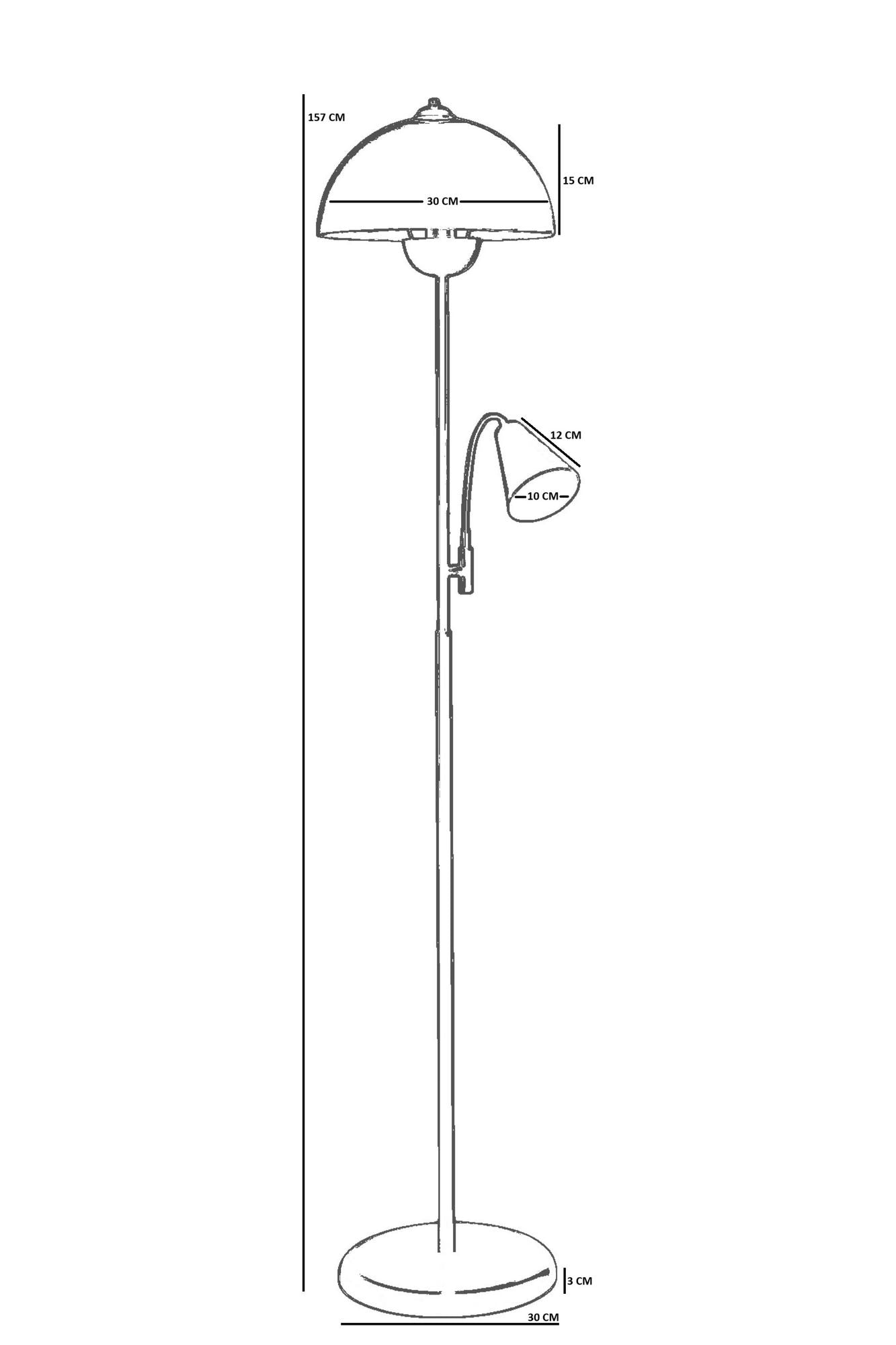 Podna lampa 867, bijela