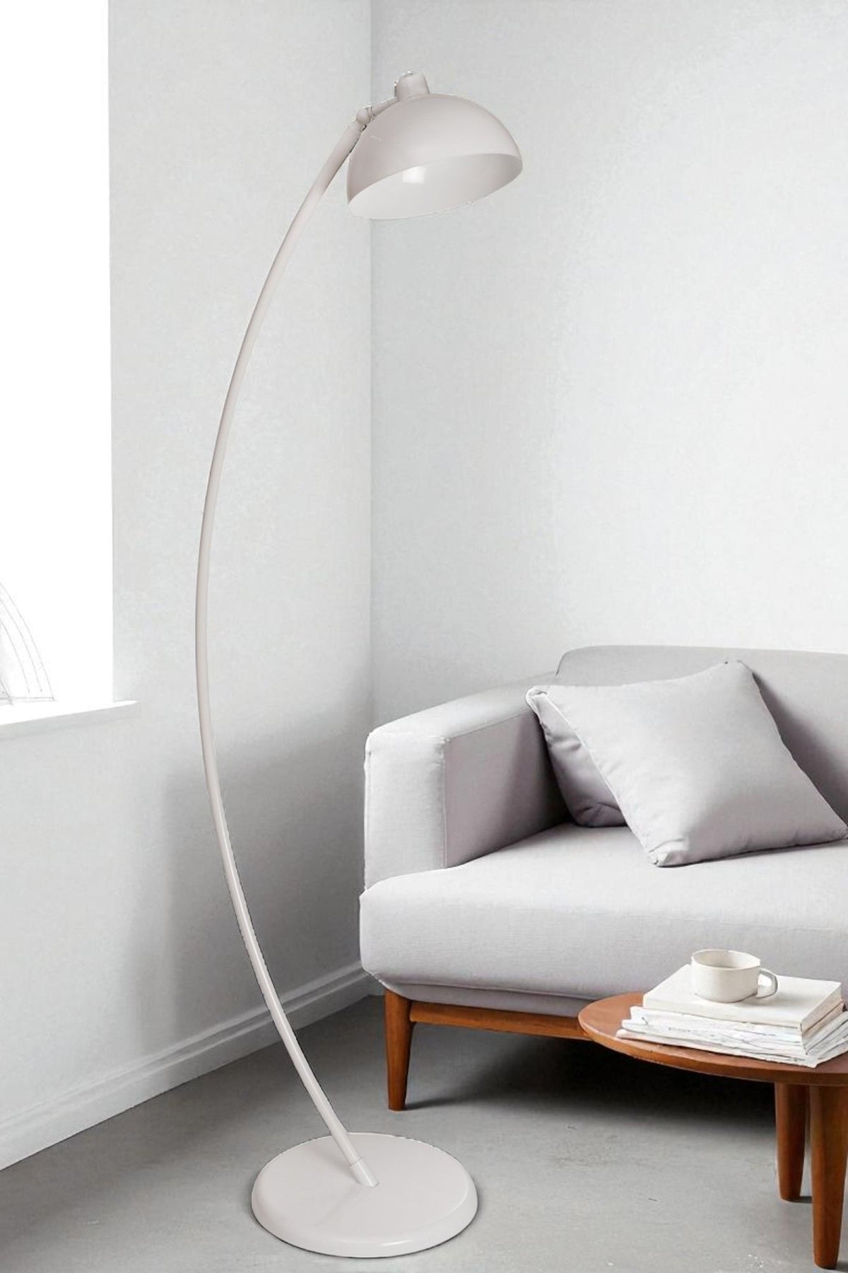 Podna lampa 008, bijela