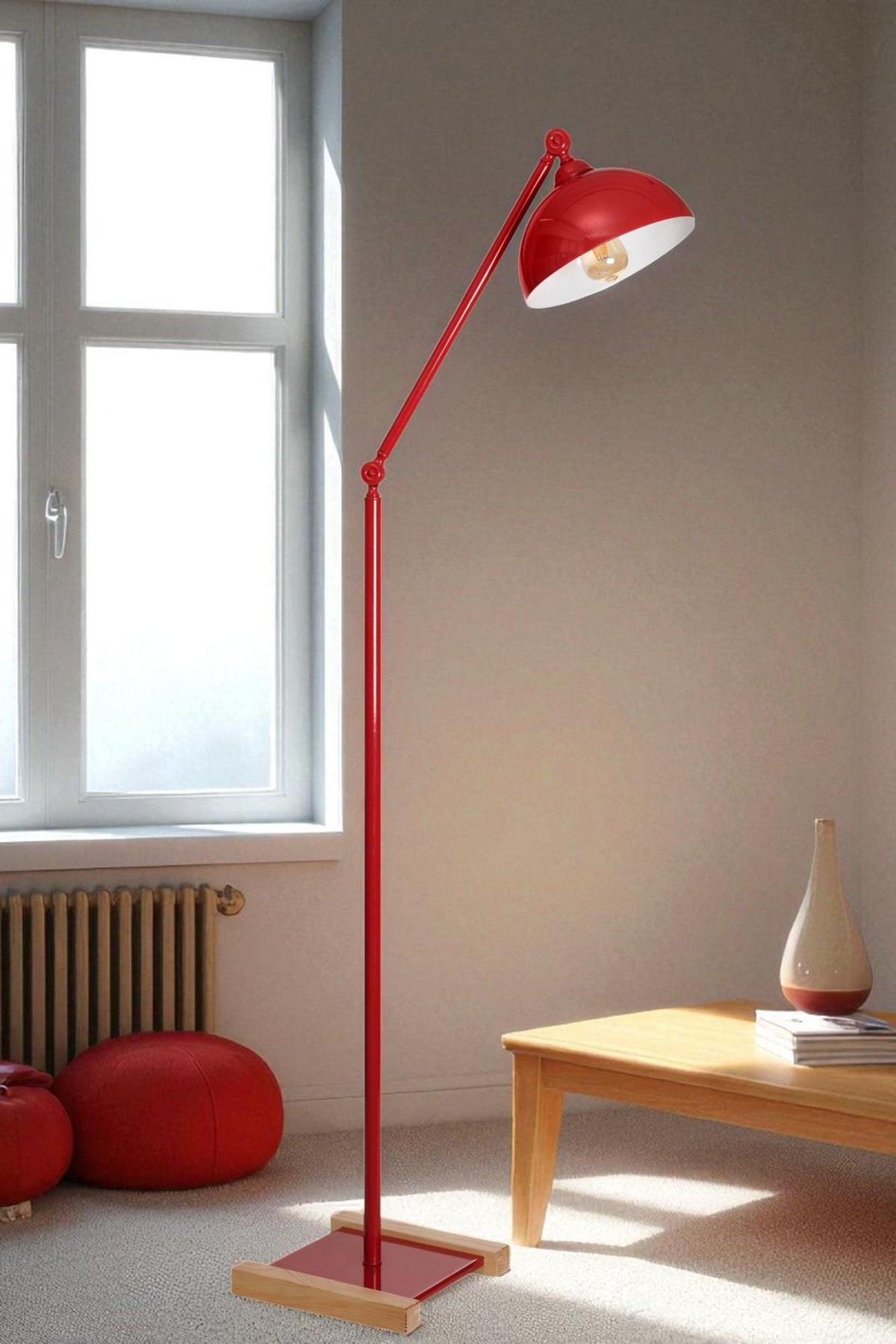 Podna lampa 565, crvena