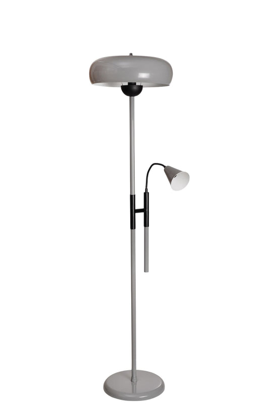 Podna lampa 749, siva, crna
