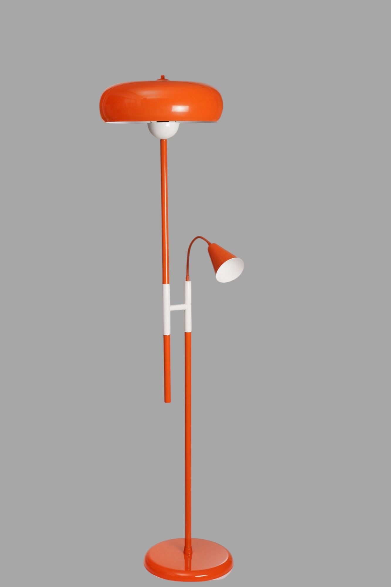 Podna lampa 817, narančasta, bijela