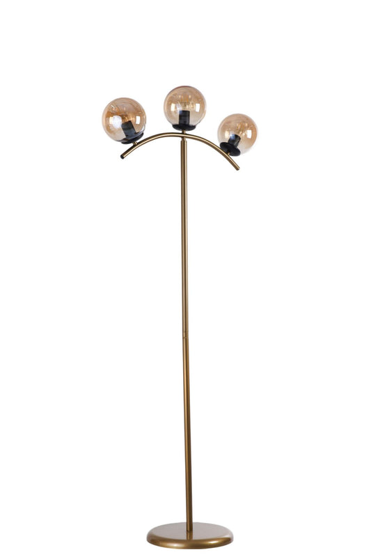 Podna lampa 879, med, zlatna