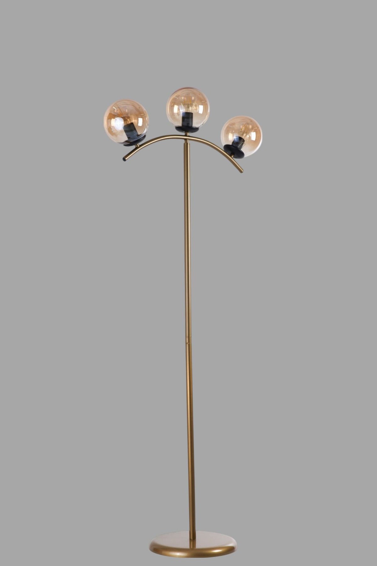 Podna lampa 879, med, zlatna