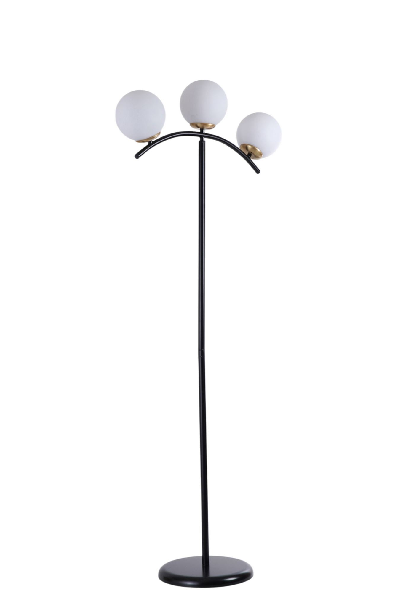 Podna lampa 886, bijela, crna